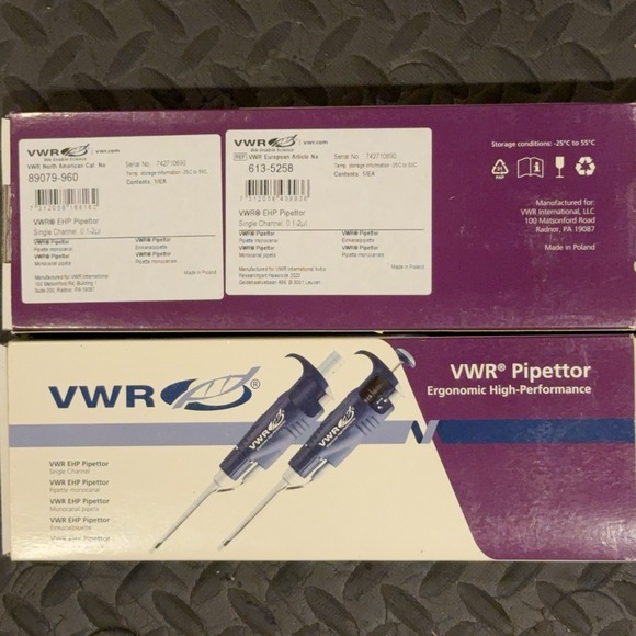 VWR 0.1-2 µL Single Channel Pipette 89079-960 - Lot Of 4 Brand New In Box - Picture 3 of 5